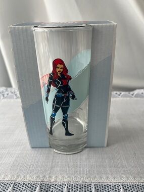 2025 Marvel Collectible Drinking Glass – Black Widow (Natasha Romanoff) – NEW